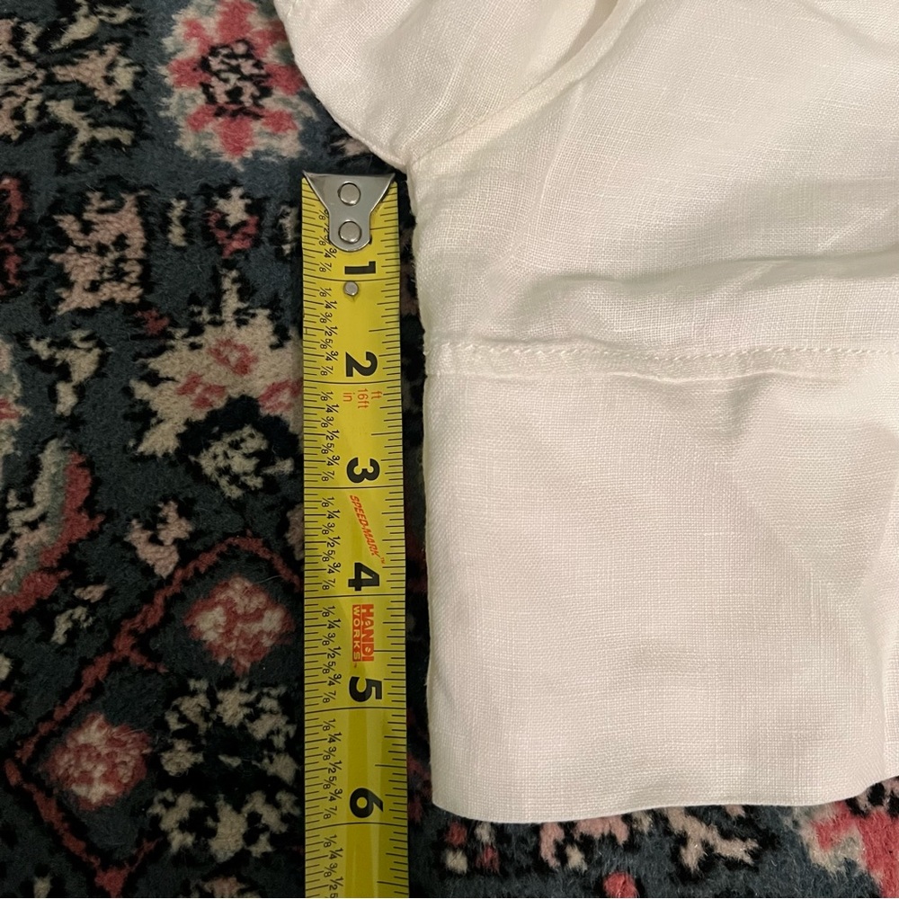 Garnet Hill Women's 100% Linen White Drawstring Pull On Shorts lightweight - Picture 13 of 13